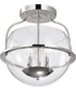 Amado 3-Light Close-to-Ceiling Polished Nickel