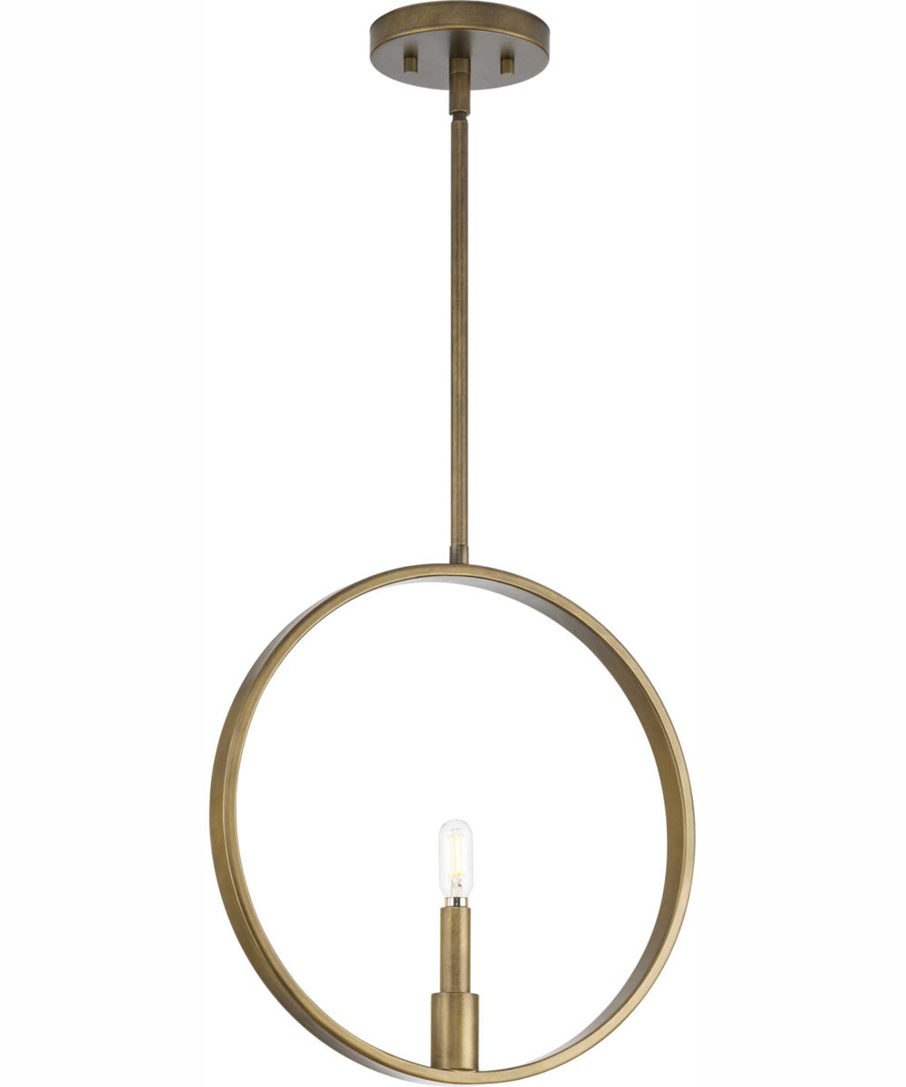 Breckenridge 1-Light Rustic Farmhouse Pendant Aged Bronze