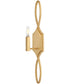 Leona 1-Light Large Sconce in Distressed Brass