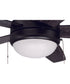52" Phaze 5 Blade 2-Light Ceiling Fan Flat Black