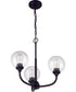 Glenda 3-Light Chandelier Flat Black