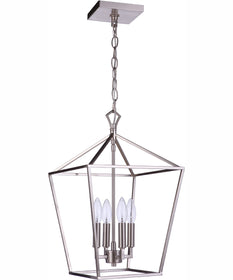 Flynt ll 4-Light Foyer Brushed Polished Nickel