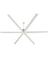 120" Zeus Patio Ceiling Fan Satin Nickel