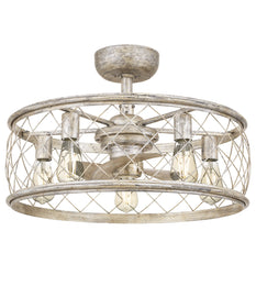 Dury 5-light Fandelier Century Silver Leaf