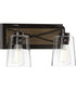 Briarwood 2-Light Clear Glass Coastal Bath Vanity Light Antique Bronze