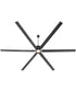 120" Zeus Patio Ceiling Fan Matte Black
