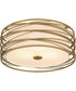 Spiral Large 3-light Semi Flush Mount Light Gold