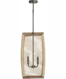 Jacob 4-Light Foyer Grey Wash and Iron Silk