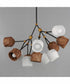 Akimbo 12-Light Pendant W LED Bulbs Dark Bronze/Antique Brass