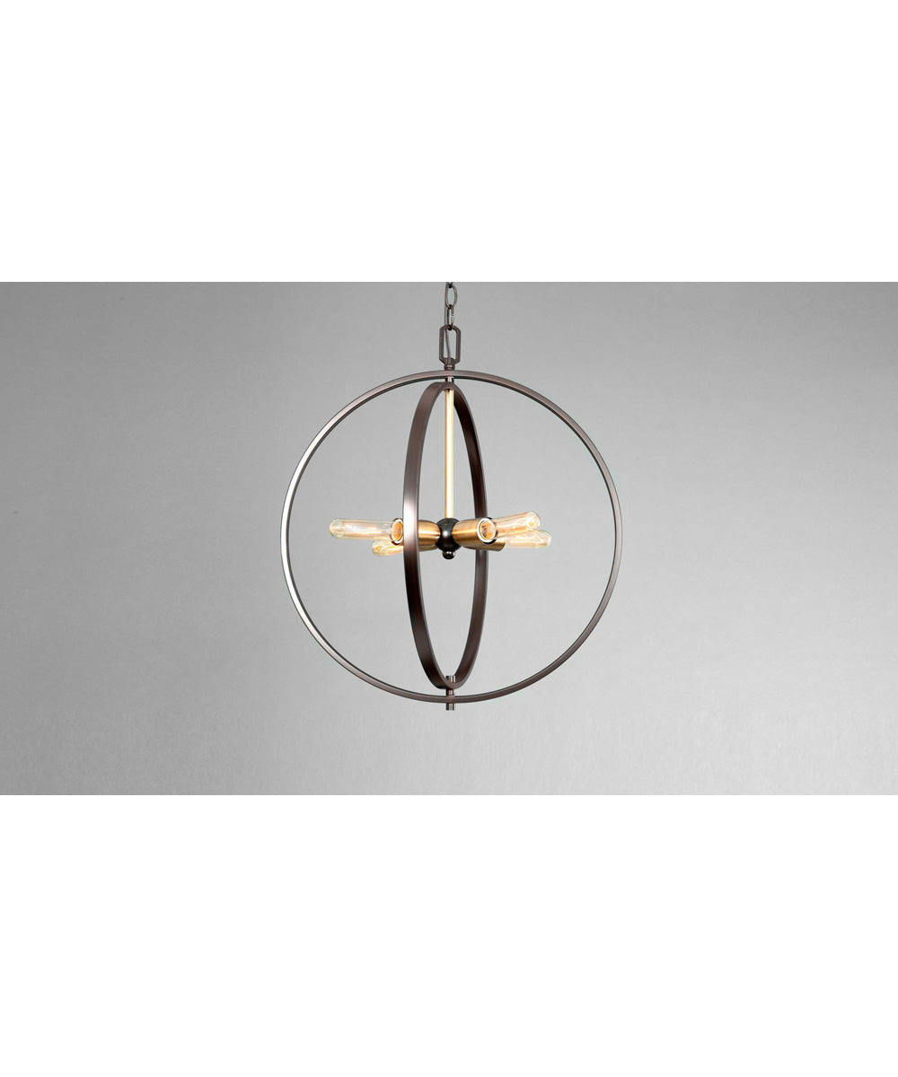 Swing 4-Light Global Pendant Light Antique Bronze