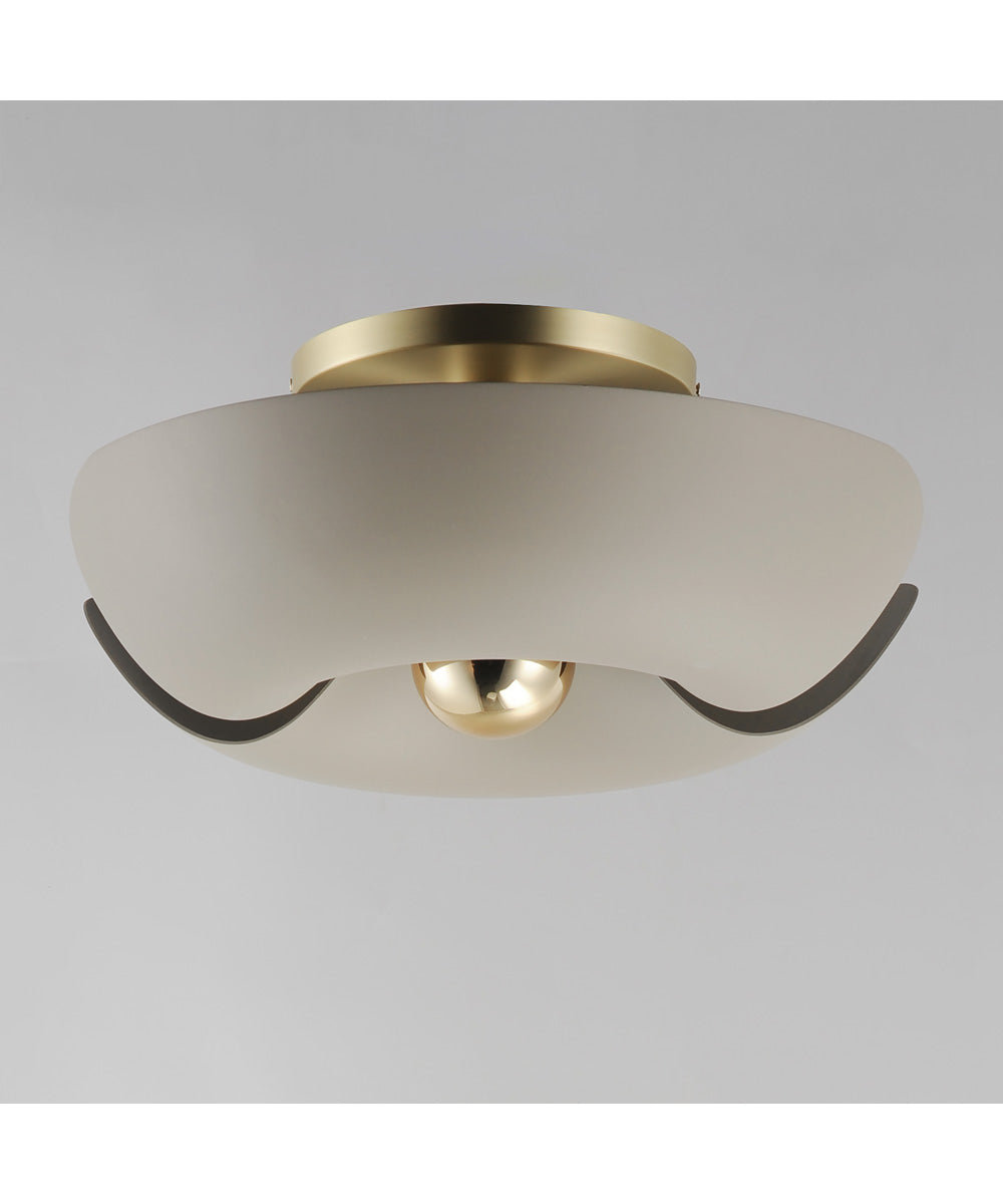 Poppy 18 inch Flush Mount Silver Gold / Satin Brass