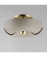 Poppy 18 inch Flush Mount Silver Gold / Satin Brass