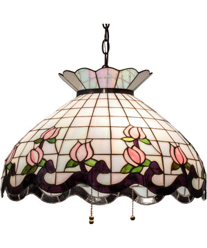 20" Wide Roseborder Pendant