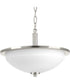 Replay 2-Light 14-3/4" Semi-Flush Brushed Nickel