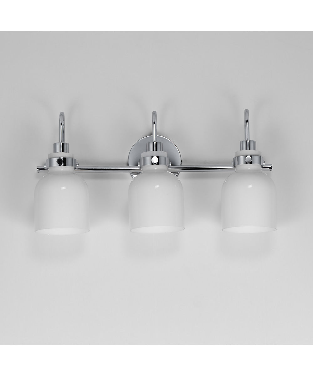 Milk 3-Light Bath Vanity Polished Chrome