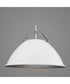 Tre 1-Light Metal Shade Coastal Pendant Light White