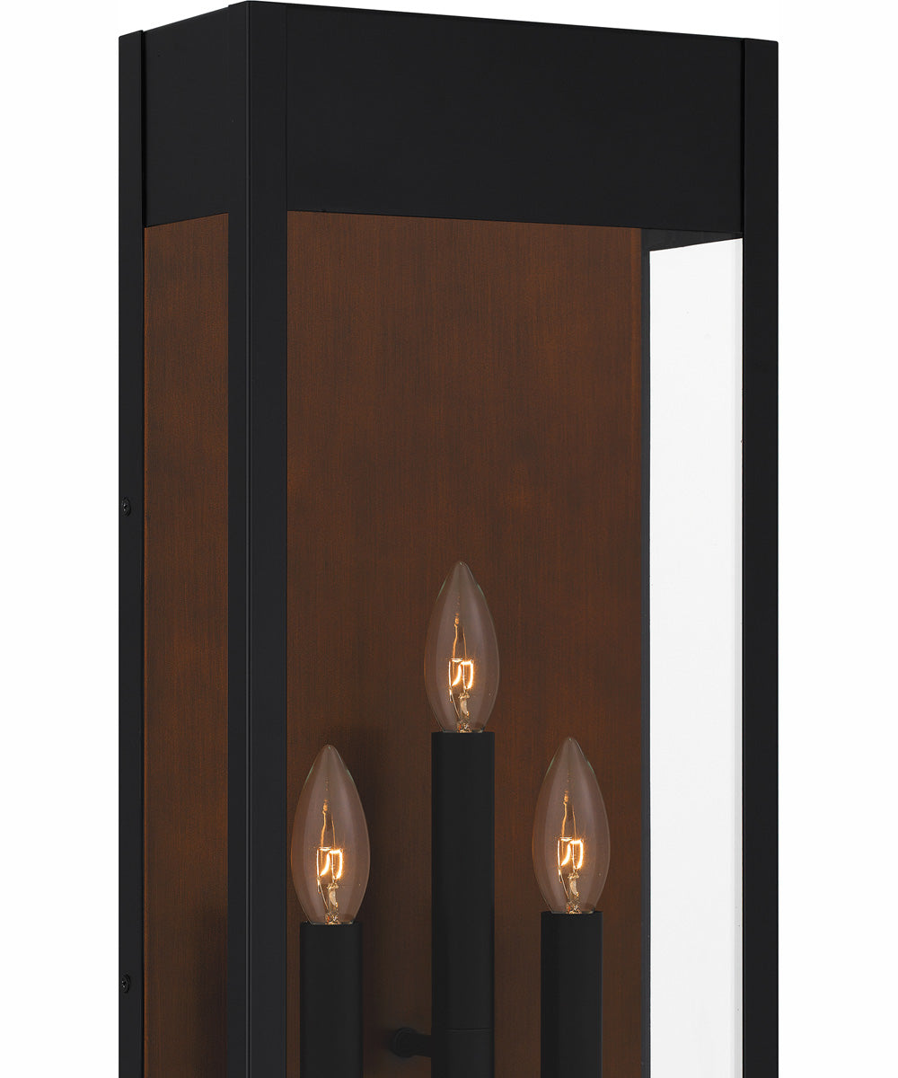 Maren Extra Large 3-light Outdoor Wall Light  Coastal Armour Aluminum Matte Black