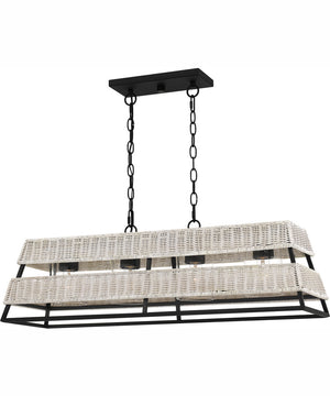 Quoizel Linear Chandelier 4-light Island Light Earth Black