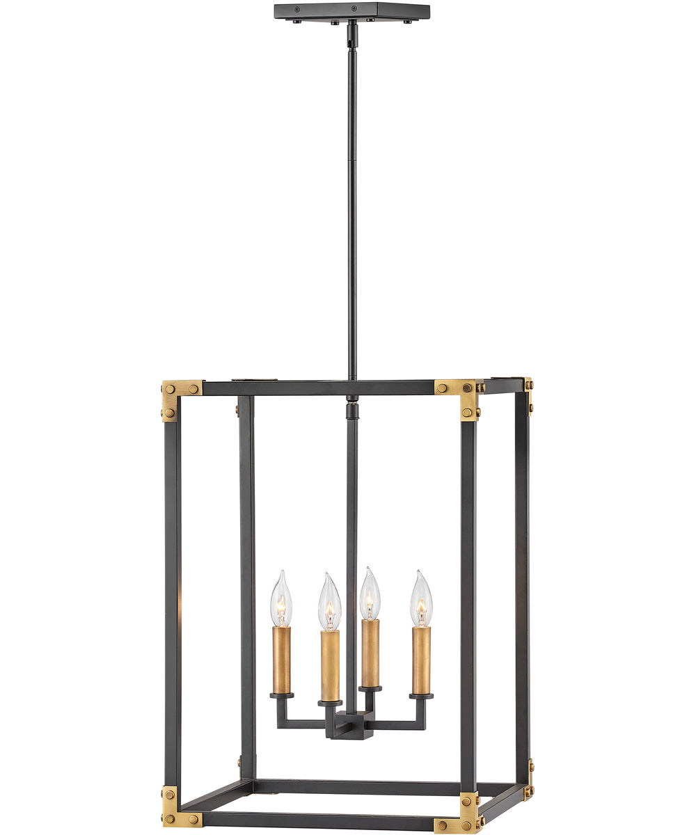 Louis 4-Light Large Open Frame in Satin Black