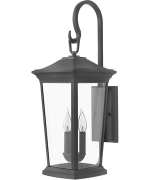 Bromley 3-Light LED Extra Large Outdoor Wall Mount Lantern in Museum Black
