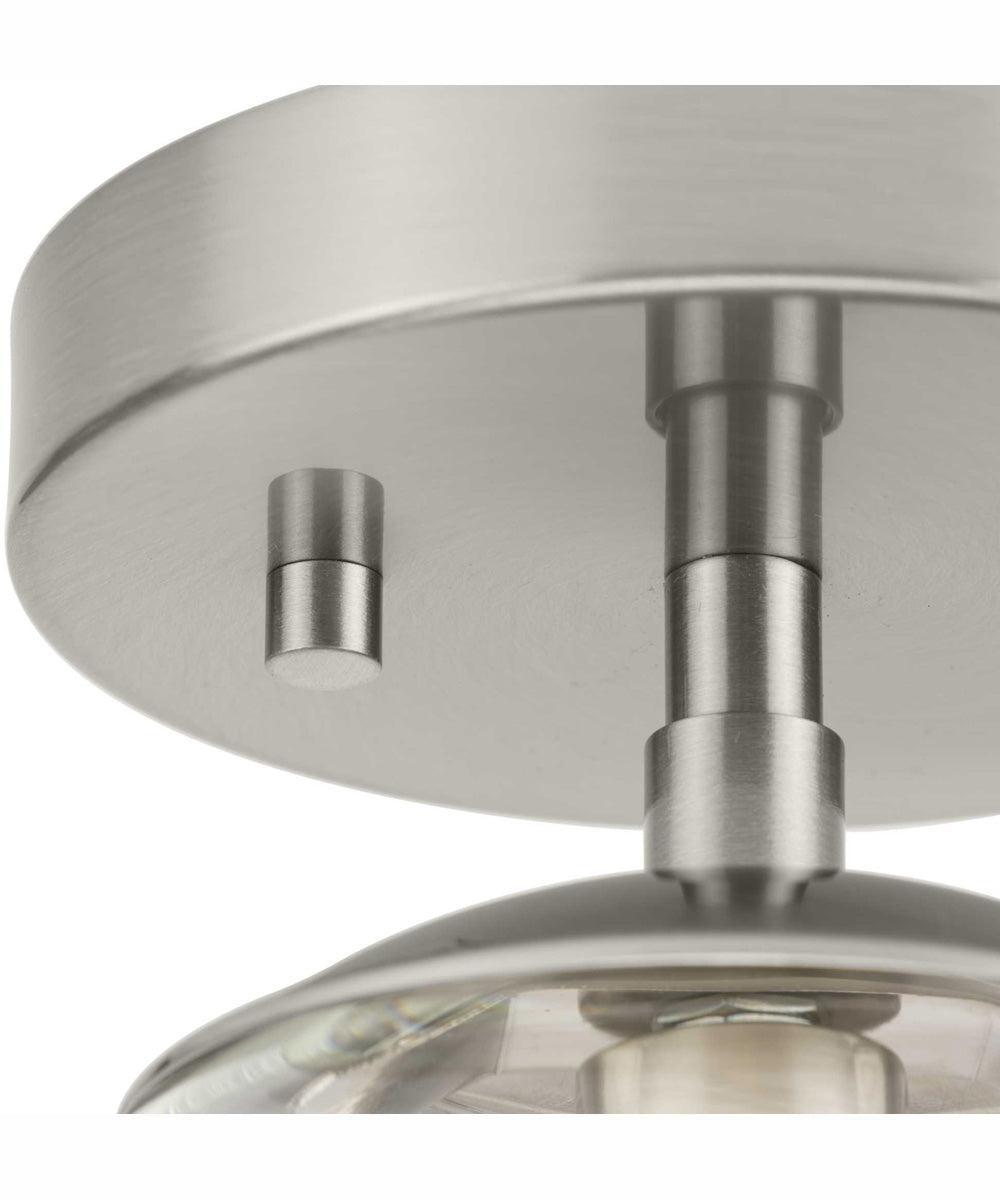 Atwell 1-Light Mid-Century Modern Semi-Flush Mount Brushed Nickel