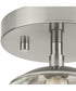 Atwell 1-Light Mid-Century Modern Semi-Flush Mount Brushed Nickel