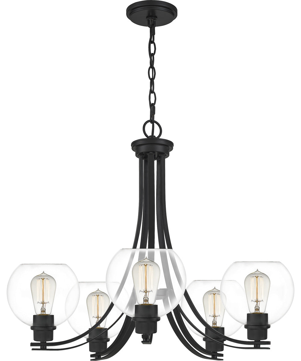 Pruitt 5-light Chandelier Matte Black