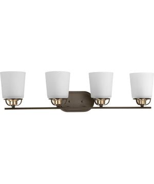 West Village 4-Light Etched Double Prismatic Glass Farmhouse Bath Vanity Light Antique Bronze