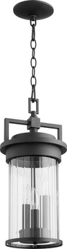 8"W Dimas 3-light Outdoor Pendant Noir