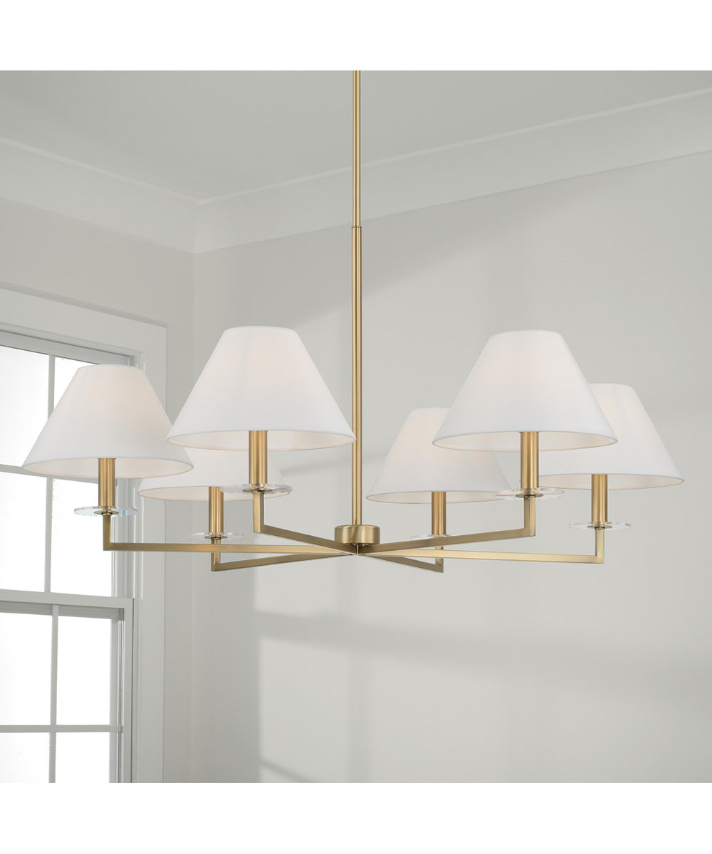 Gilda 6-Light Chandelier Aged Brass