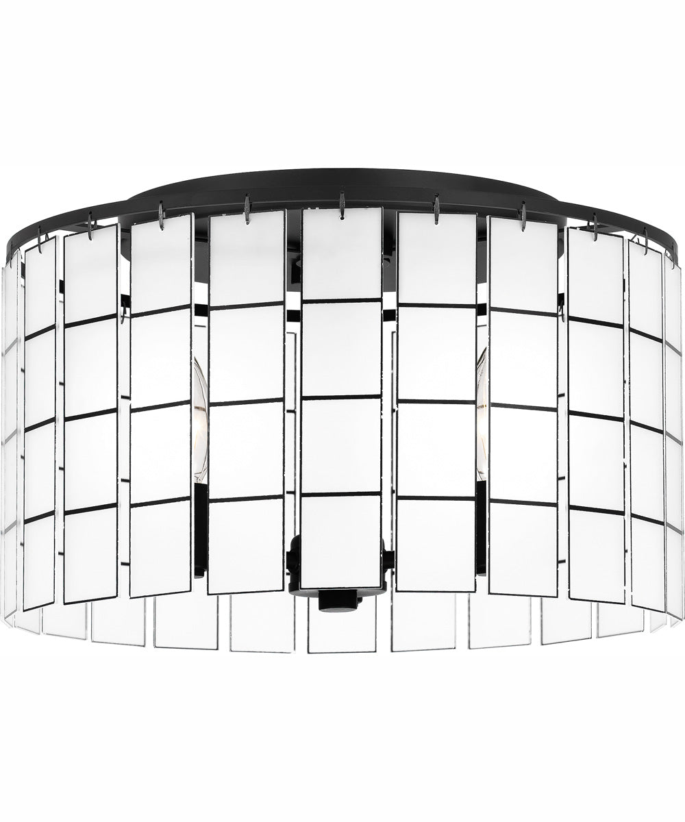Seigler Medium 3-light Semi Flush Mount Matte Black