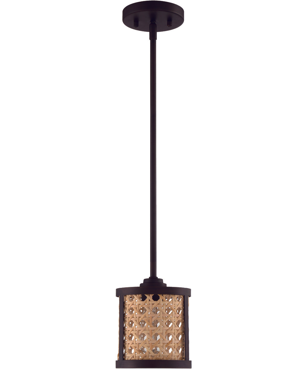 Malaya 1-Light Mini Pendant Aged Bronze Brushed