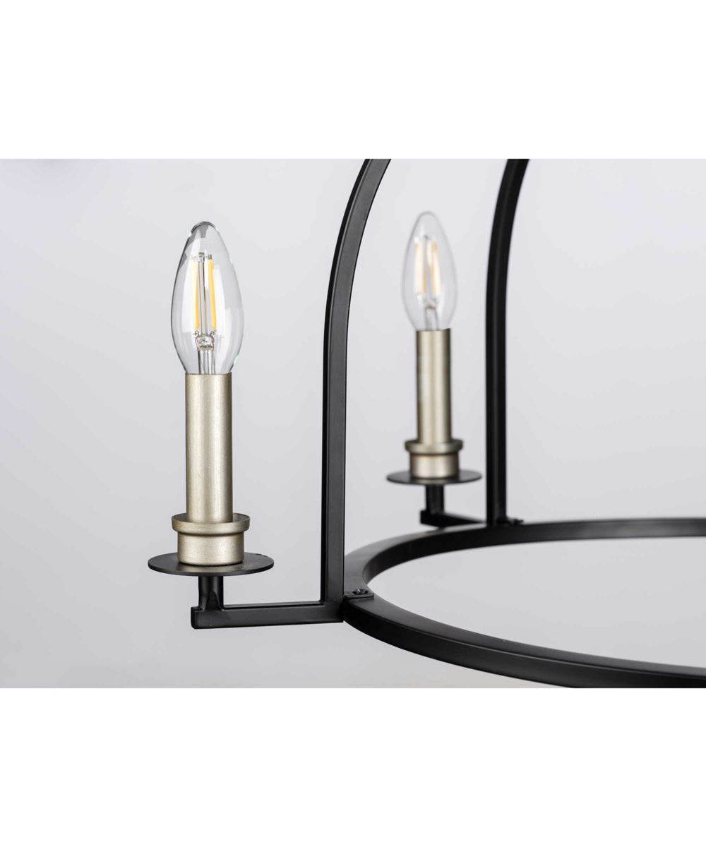 Seneca 5-Light Farmhouse Chandelier Light Matte Black