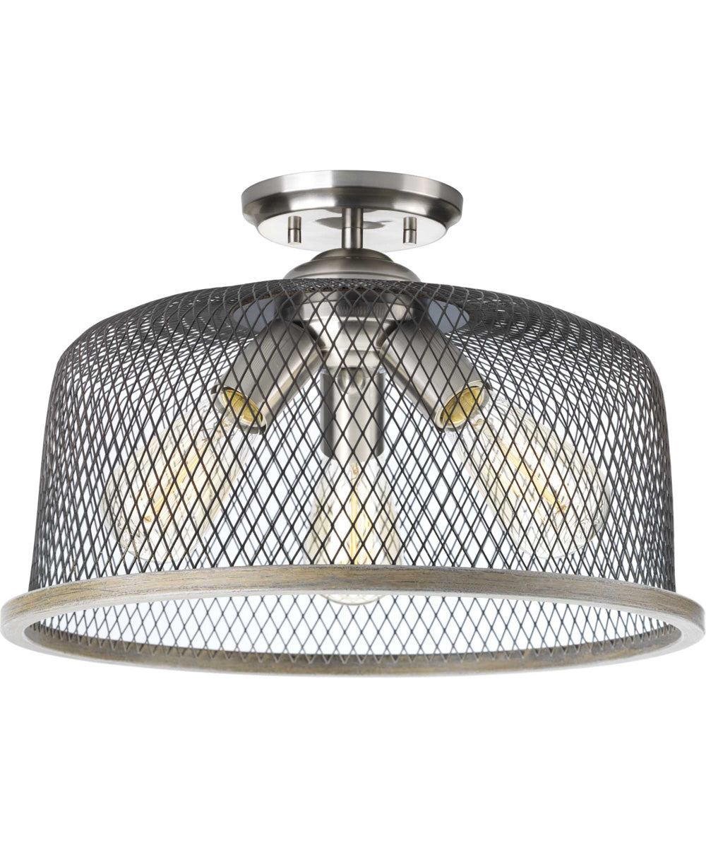 Tilley 16" Semi-Flush Brushed Nickel