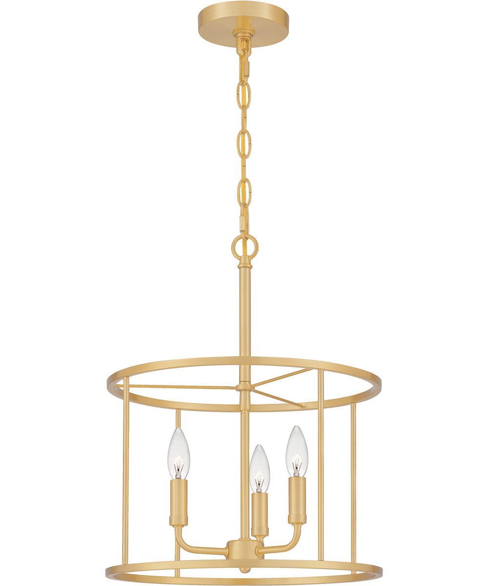 Abner 3-light Pendant Aged Brass