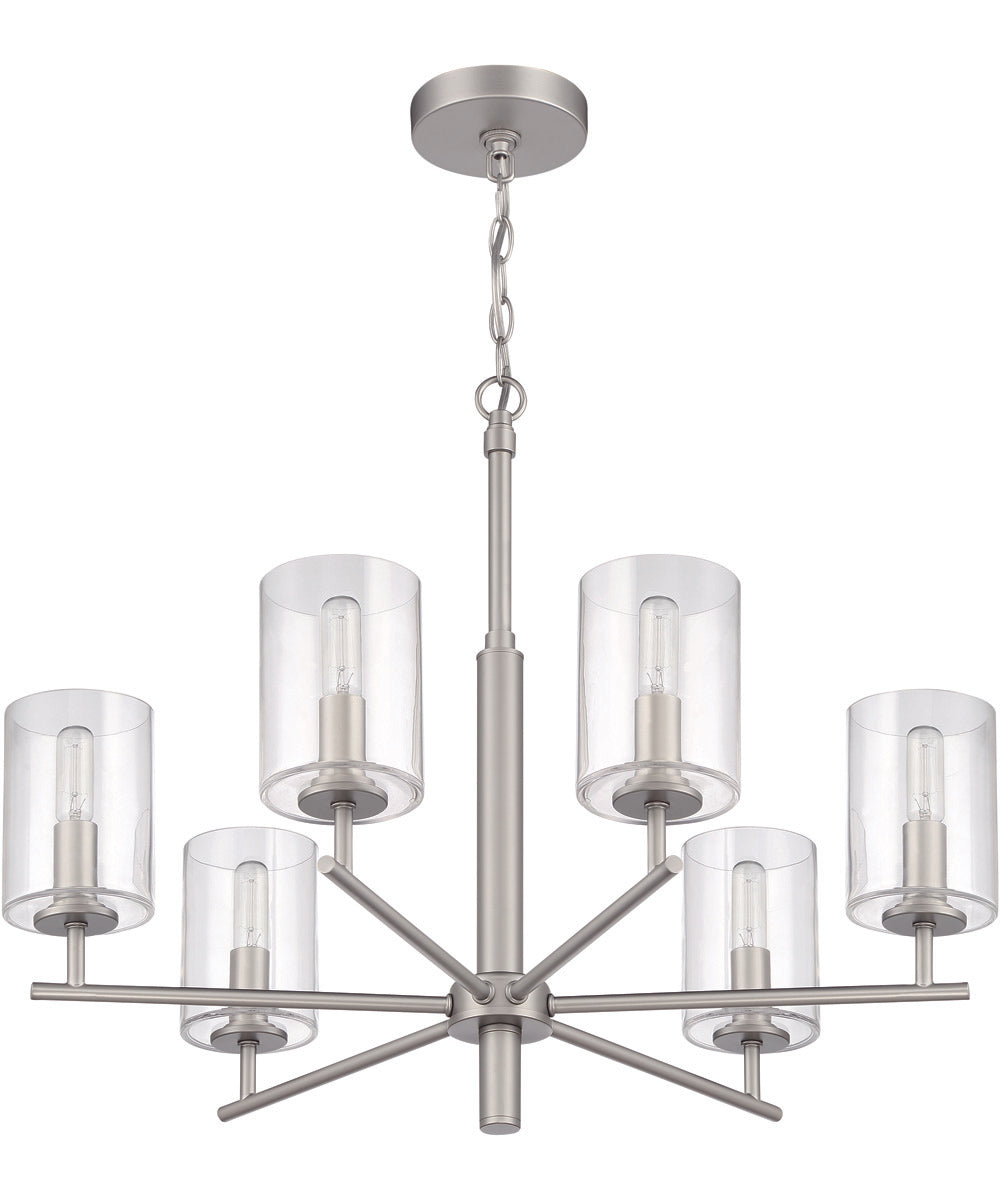 Hailie 6-Light Chandelier Satin Nickel