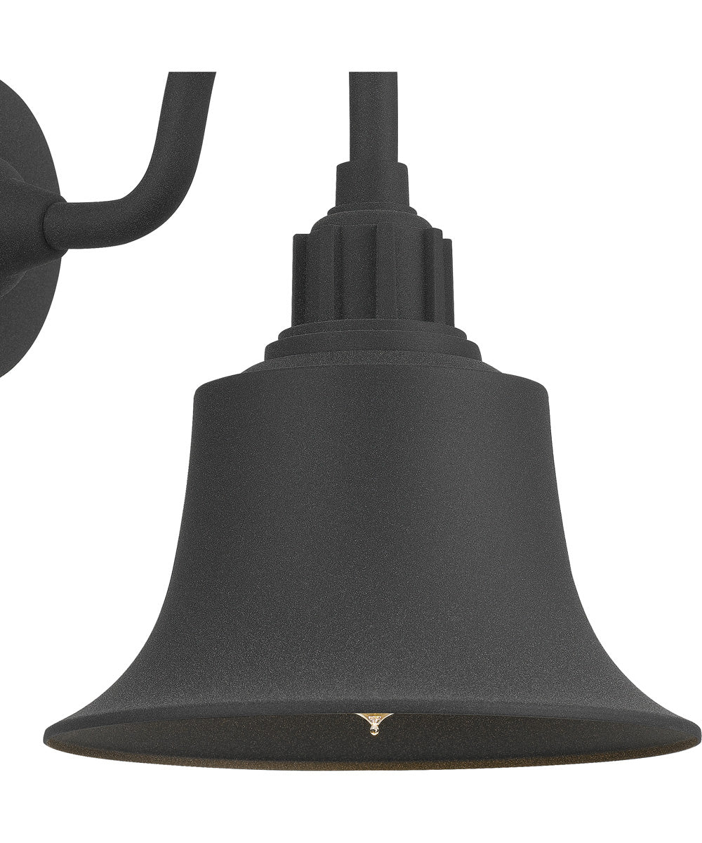 Nocturne Medium 1-light Outdoor Wall Light  Coastal Armour Aluminum Mottled Black