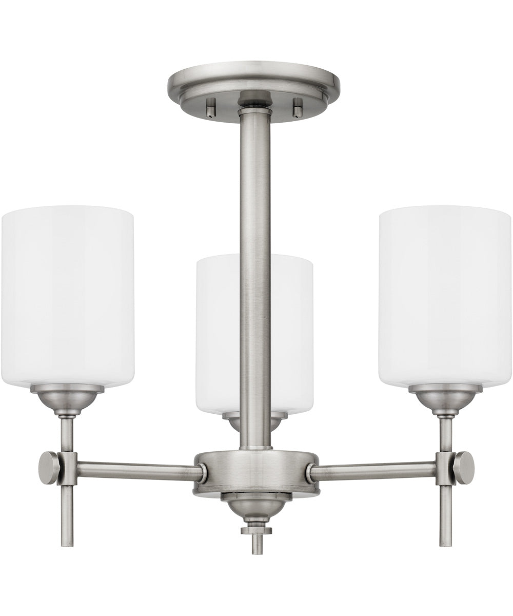 Aria 3-light Semi Flush Mount Antique Polished Nickel