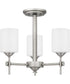 Aria 3-light Semi Flush Mount Antique Polished Nickel