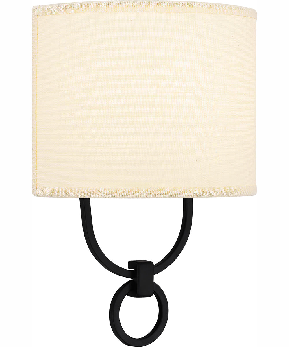 Quoizel Wood Small 1-light Wall Sconce Matte Black