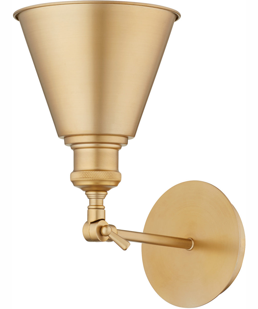 1-light Wall Mount Light Fixture Aged Brass