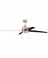 52" Terie 1-Light Ceiling Fan Brushed Polished Nickel