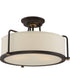 Calvary Large 3-light Semi Flush Mount Western Bronze