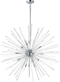 40"W Polaris 16-Light Pendant Polished Chrome