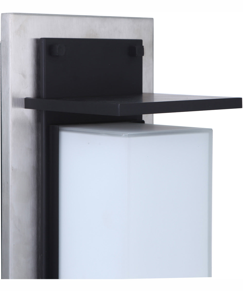 Heights 1-Light Outdoor Wall Lantern Stainless Steel / Midnight