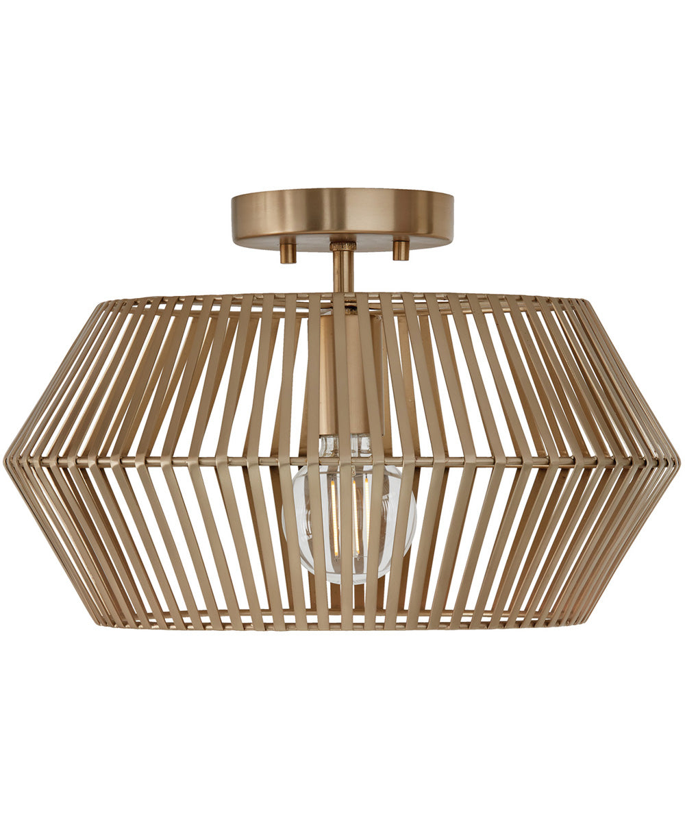 Kaiya 1-Light Semi-Flush Matte Brass