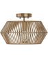 Kaiya 1-Light Semi-Flush Matte Brass