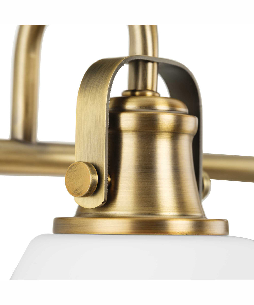 Preston 4-Light Coastal Bath Vanity Light Vintage Brass