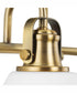 Preston 4-Light Coastal Bath Vanity Light Vintage Brass