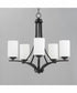 Deven 5-Light Chandelier Black
